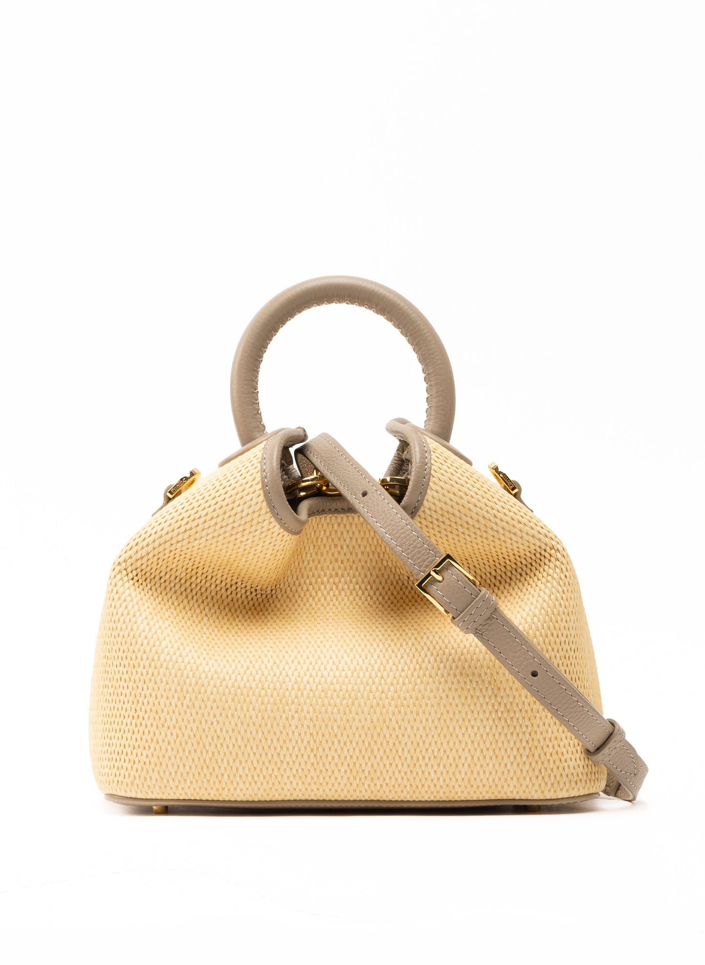 Baozi Raffia/Leather Natural/Taupe
