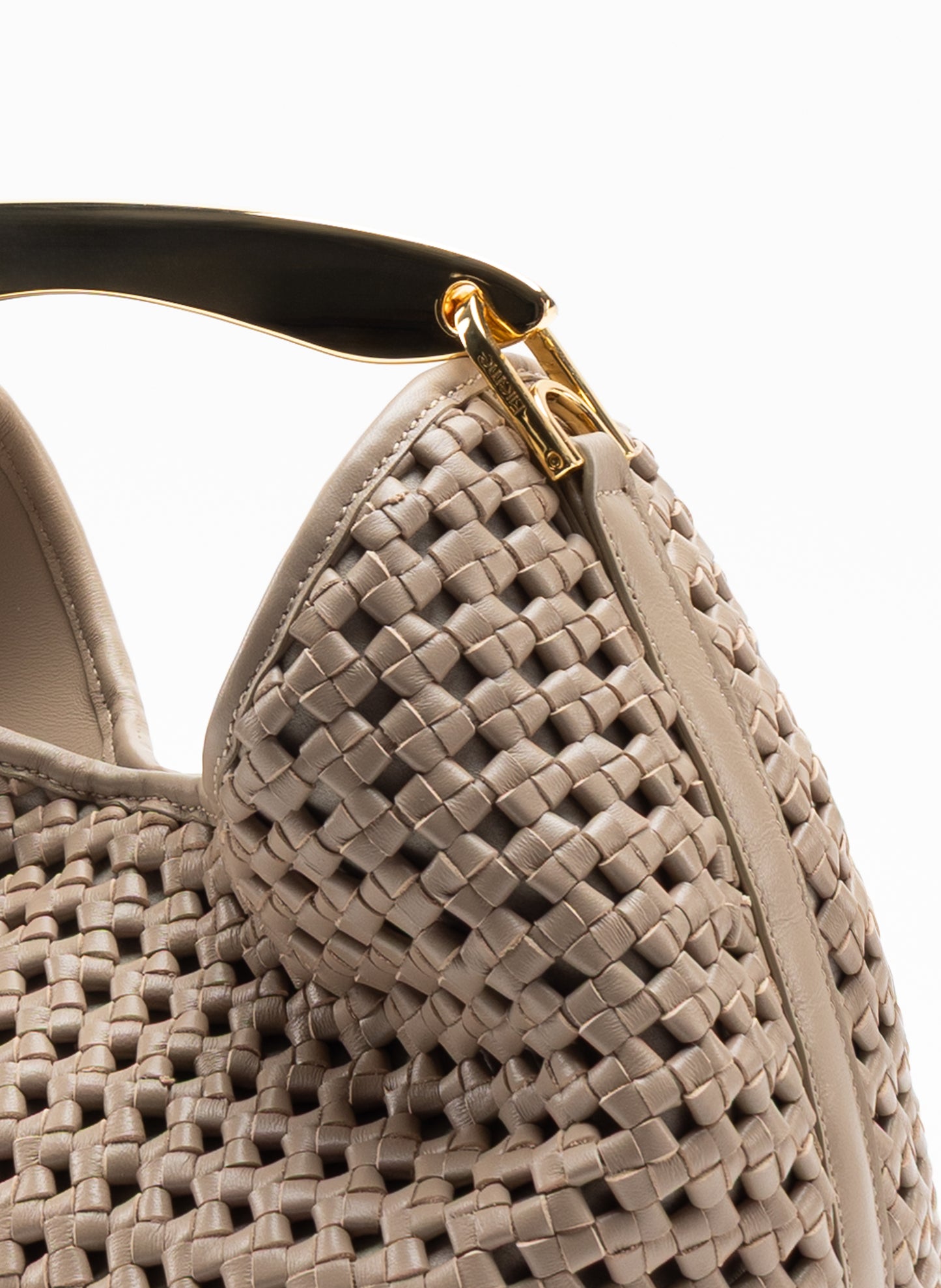 Boomerang Woven Leather Taupe