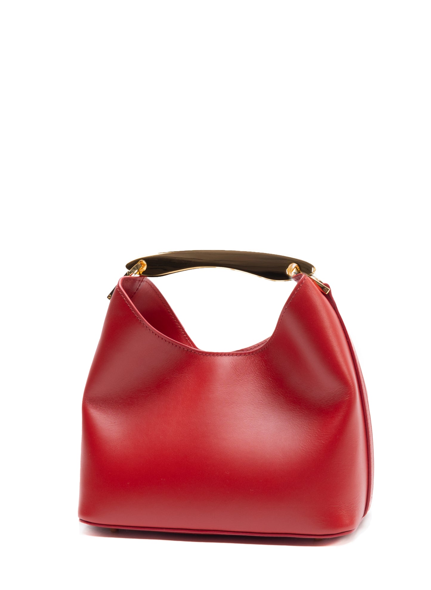 Small Boomerang Leather Red