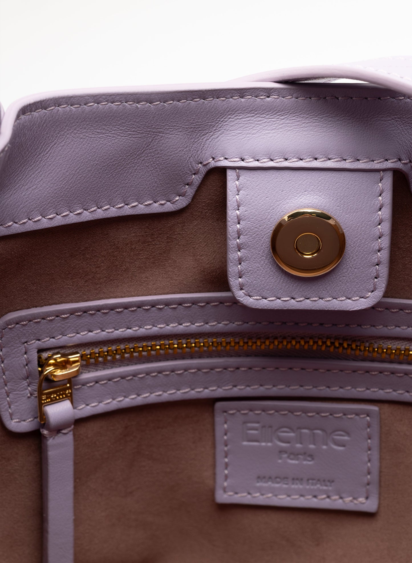 Dimple Tote Pebbled Leather Lilac