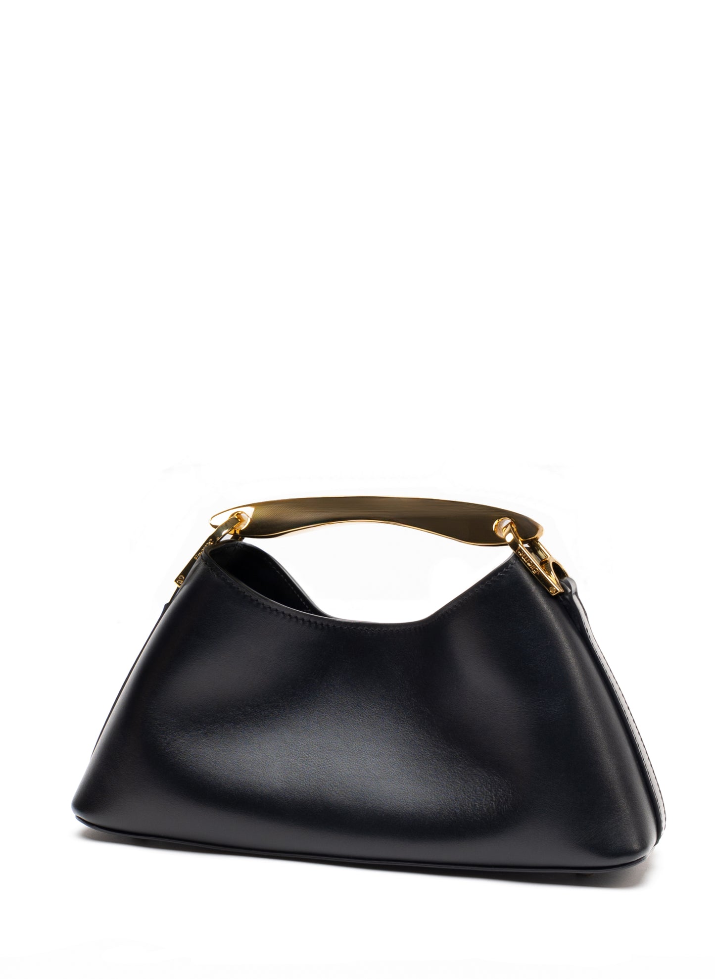 Mini Boomerang Leather Black - Gold
