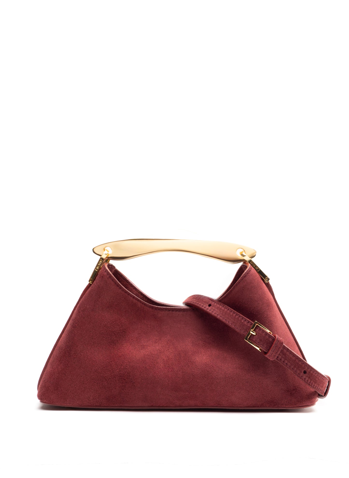 Mini Boomerang Suede Burgundy