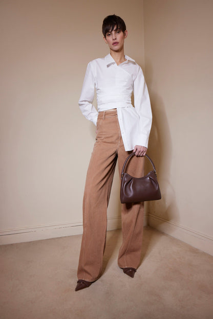 Brown Stitched Trousers