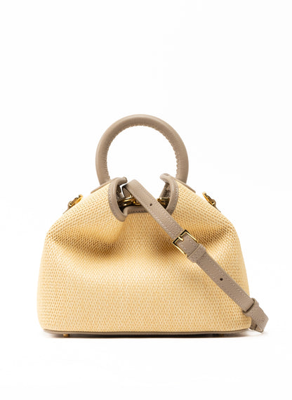Baozi Raffia/Leather Natural/Taupe