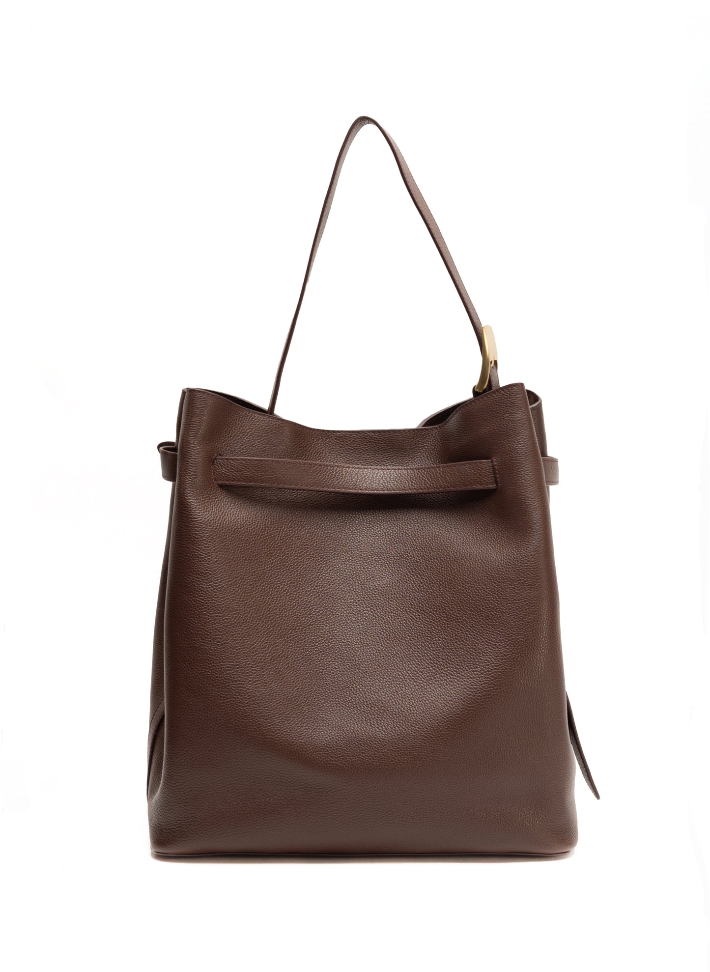 Belt Bag Pebbled Leather Dark Brown