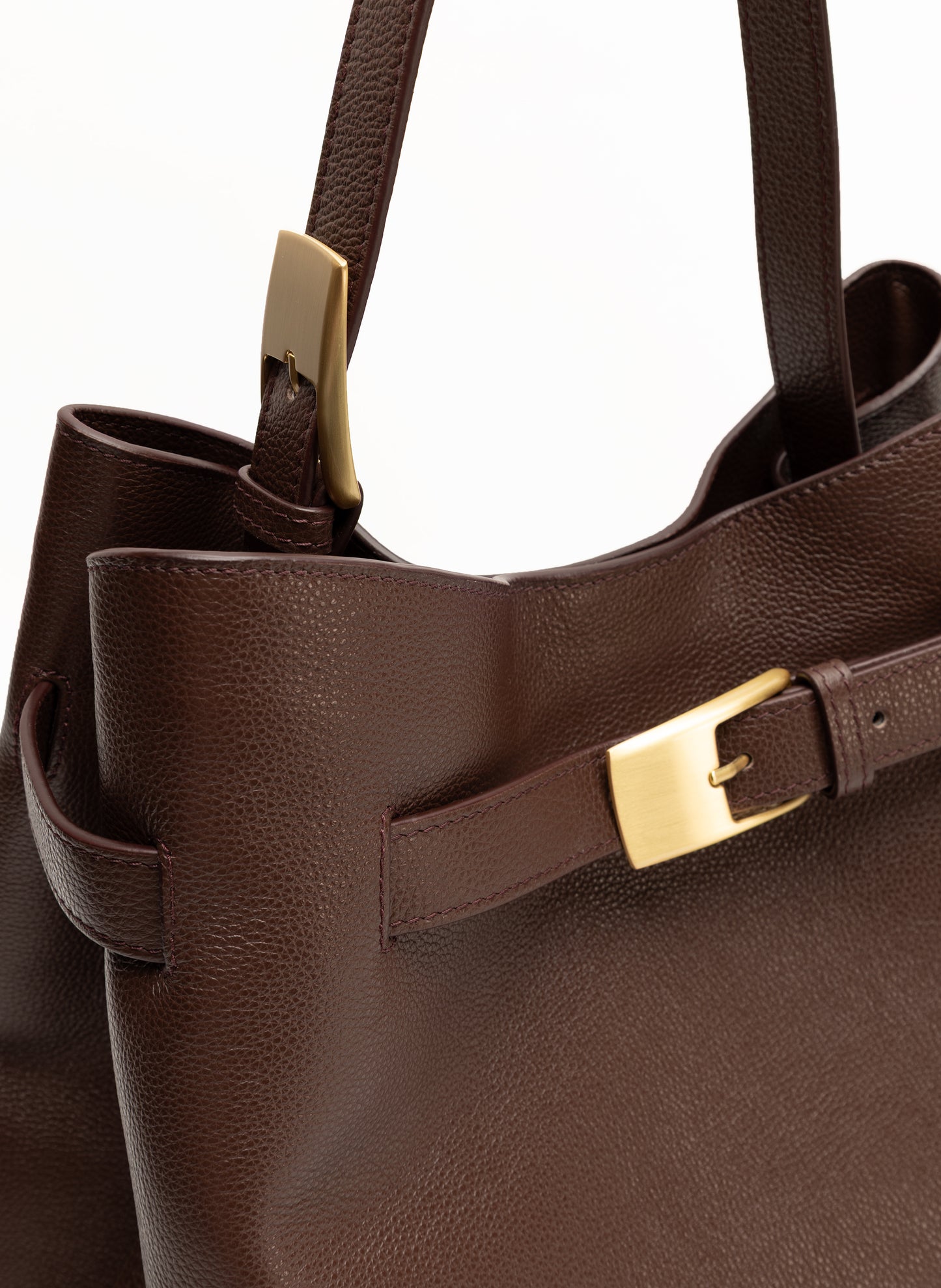 Belt Bag Pebbled Leather Dark Brown