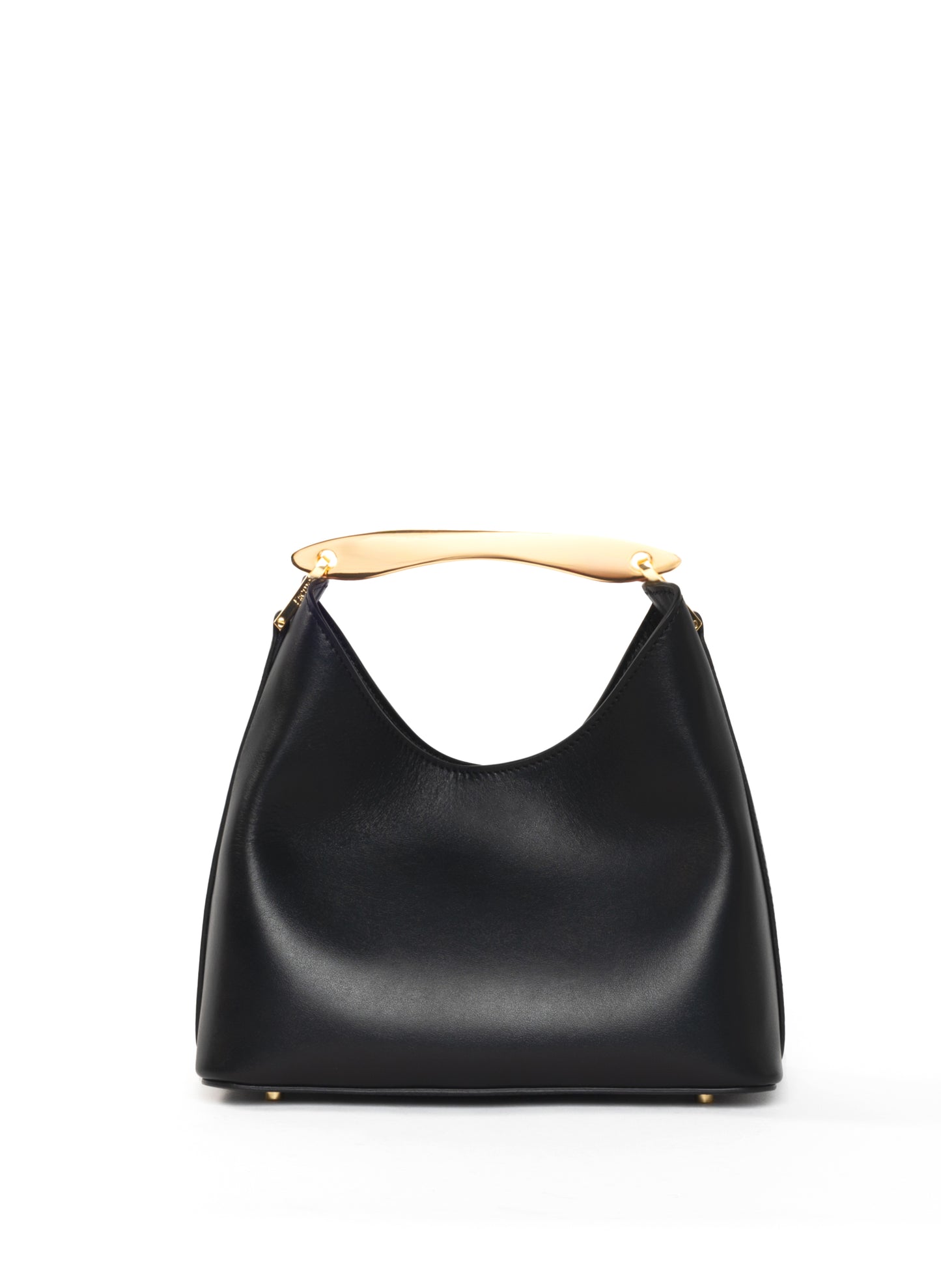 Small Boomerang Leather Black - Gold
