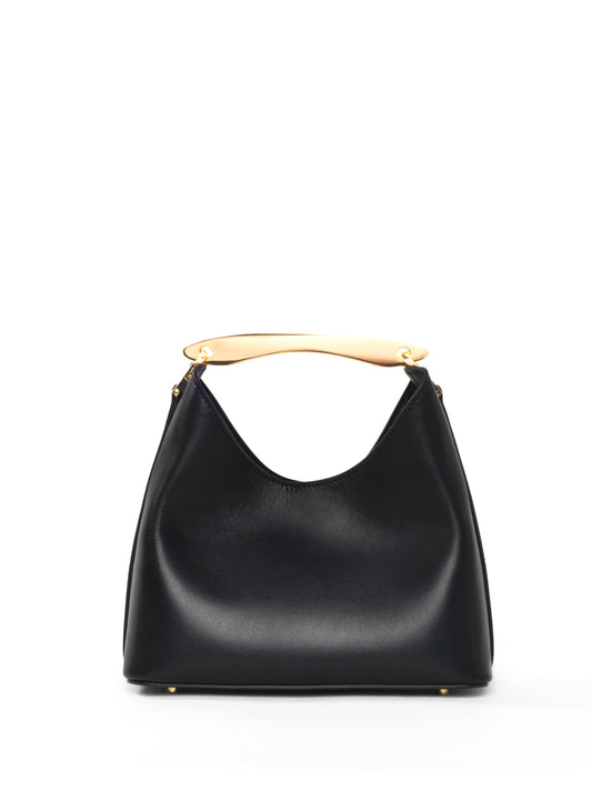 Small Boomerang Leather Black - Gold