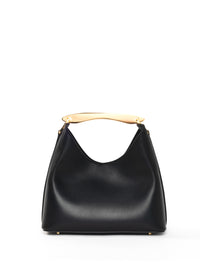 Small Boomerang Leather Black - Gold