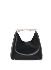Small Boomerang Leather Black - Silver
