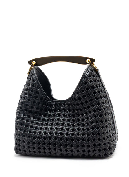 Boomerang Woven Leather Black