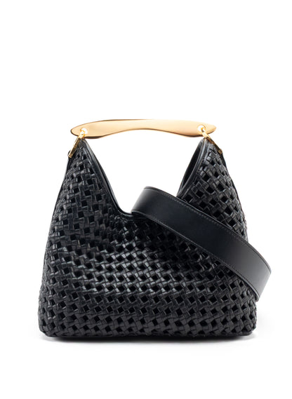 Boomerang Woven Leather Black