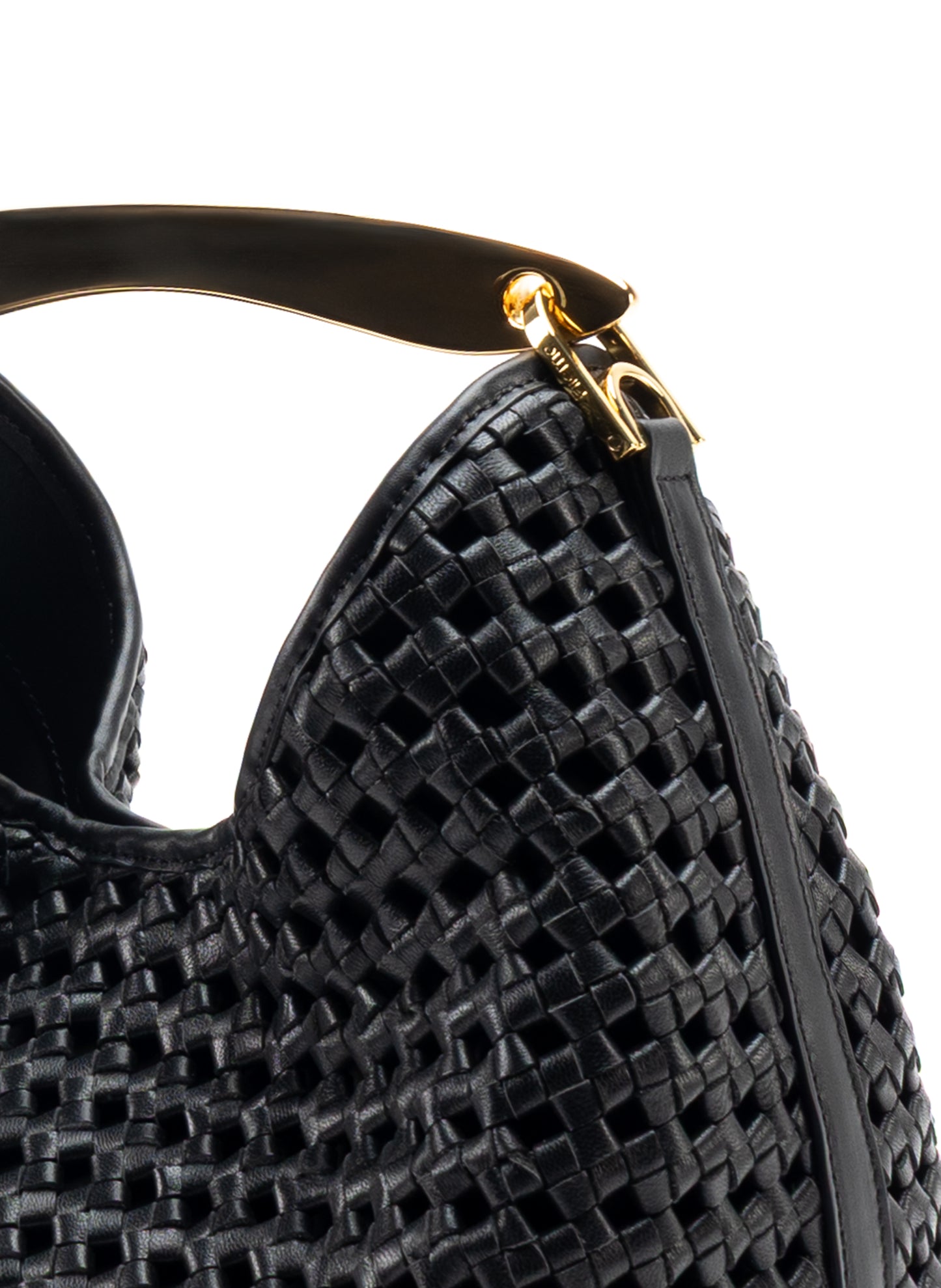 Boomerang Woven Leather Black