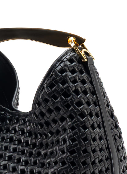 Boomerang Woven Leather Black