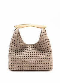 Boomerang Woven Leather Taupe