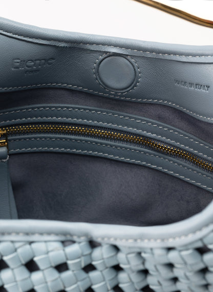 Boomerang Woven Leather Artic Blue