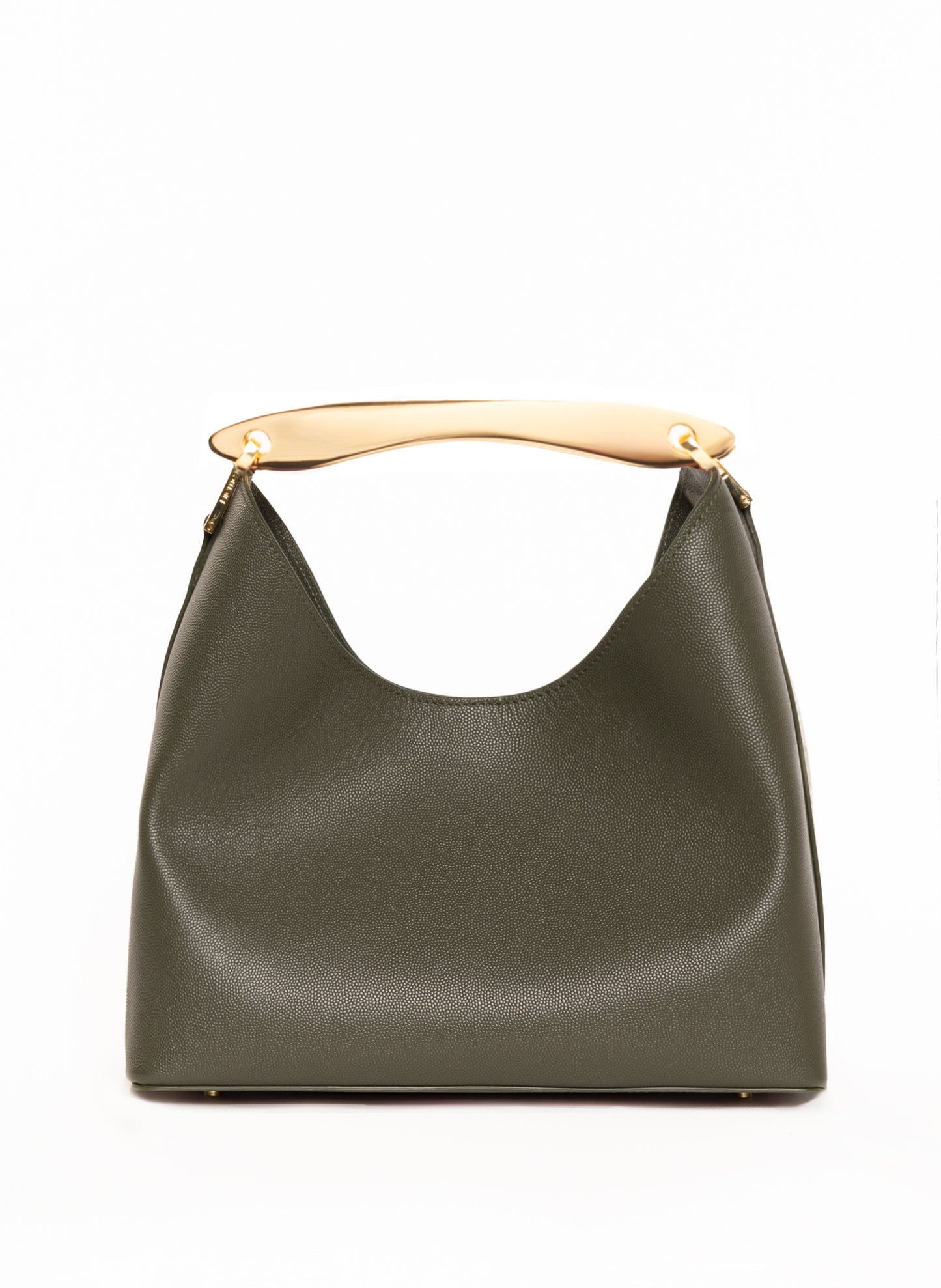Boomerang Caviar Leather Khaki Green