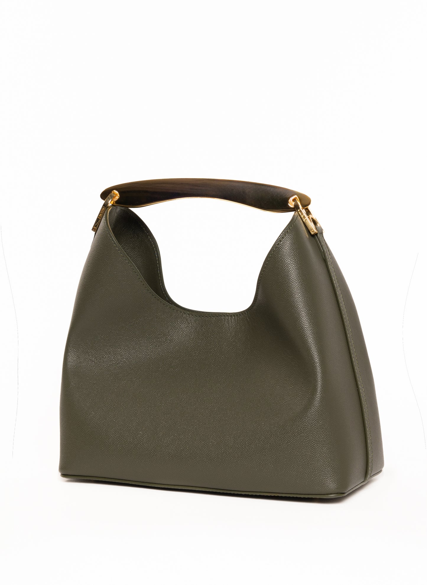 Boomerang Caviar Leather Khaki Green