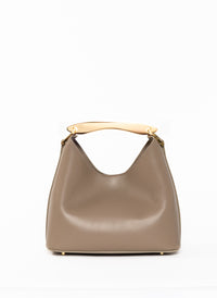 Small Boomerang Leather Taupe
