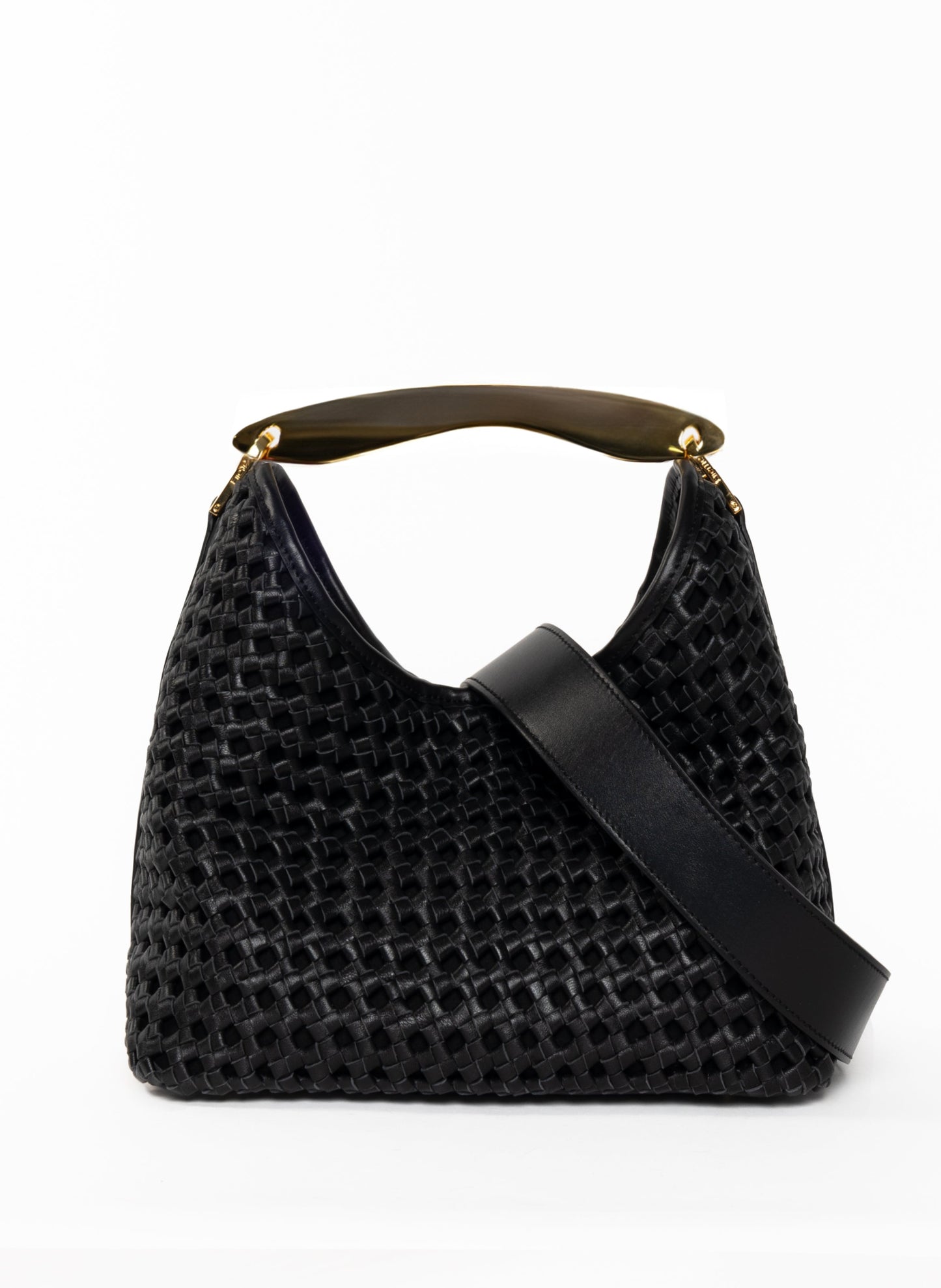 Boomerang Woven Leather Black