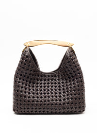 Boomerang Woven Leather Dark Brown
