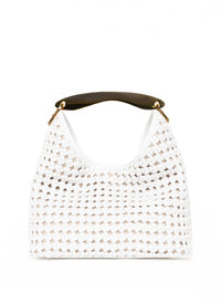 Boomerang Woven Leather White
