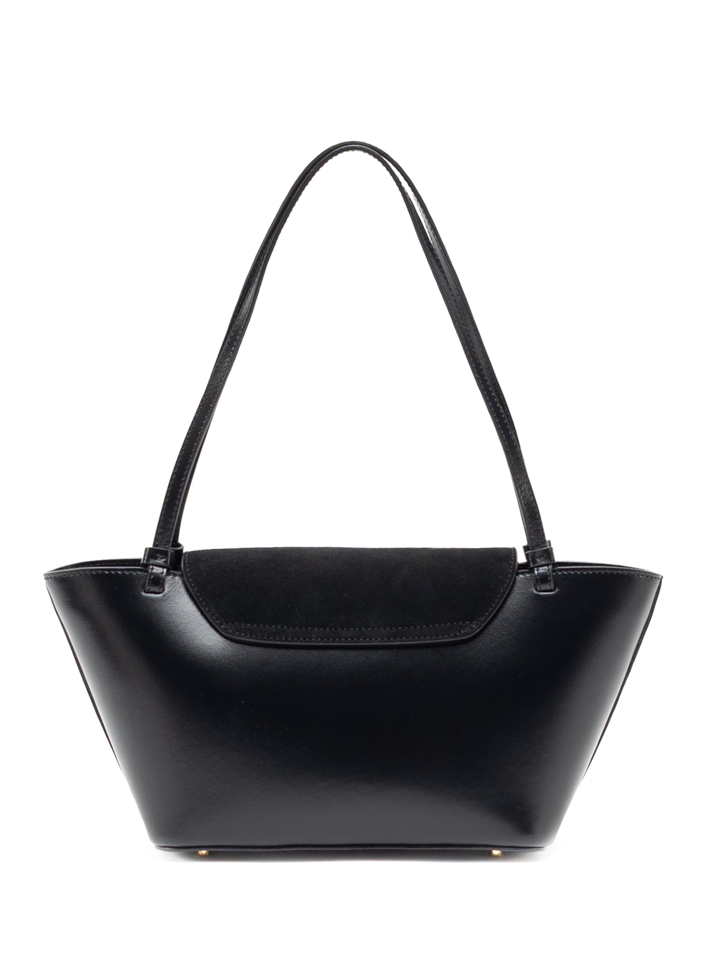 Courrier Tote Suede/Leather Black