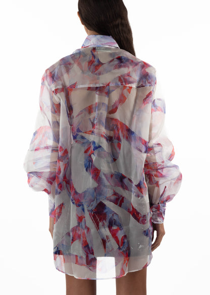 Organza oversized shirt