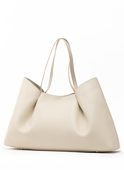 Dimple Tote Leather Sesame