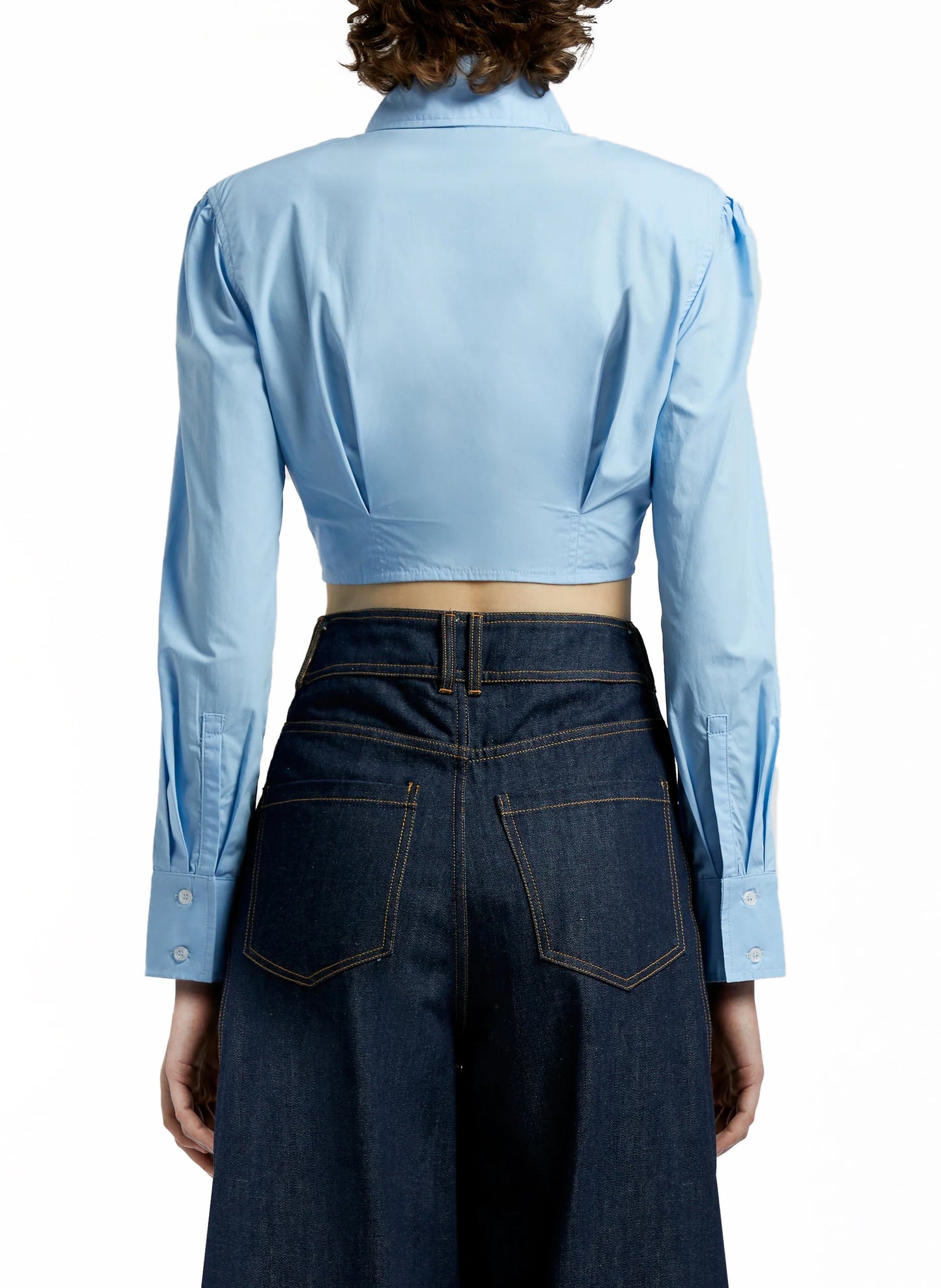 Cropped Shirt Blue