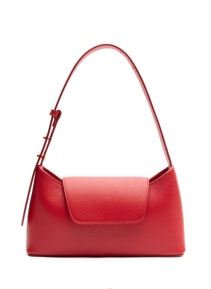 Envelope Pebbled Leather Red