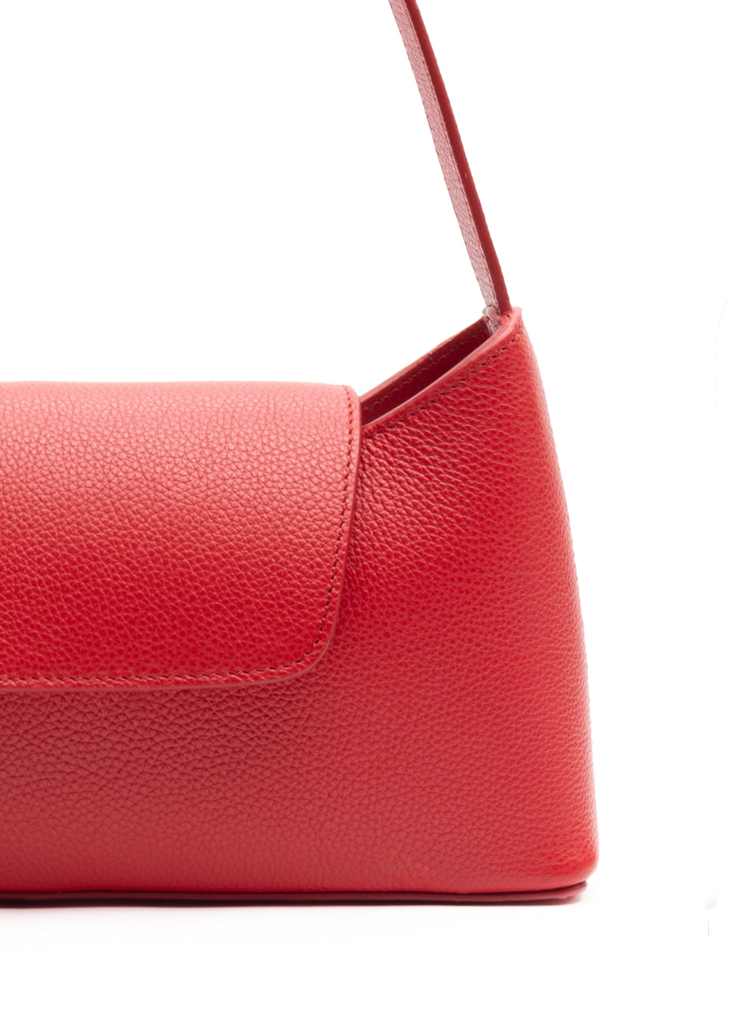 Envelope Pebbled Leather Red