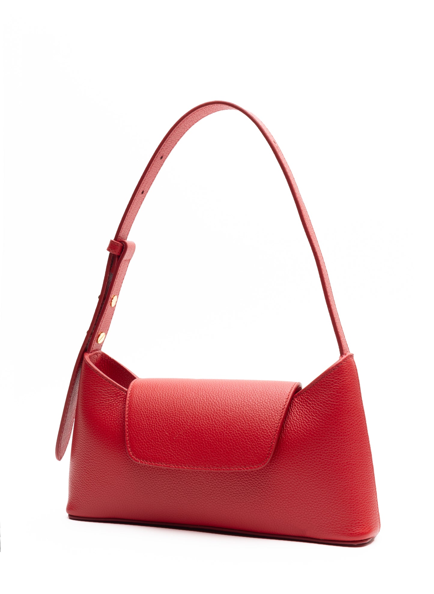 Envelope Pebbled Leather Red