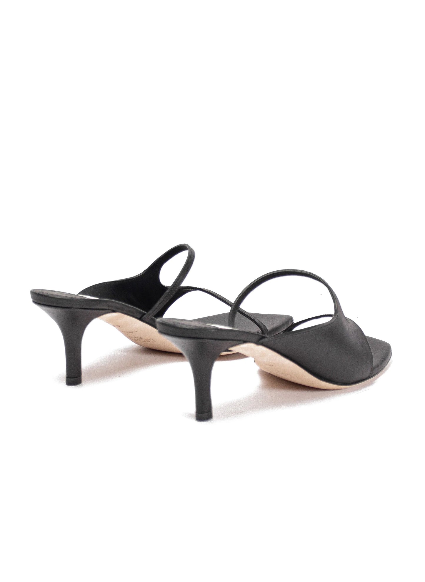 Gemini Heel Sandal Leather Black