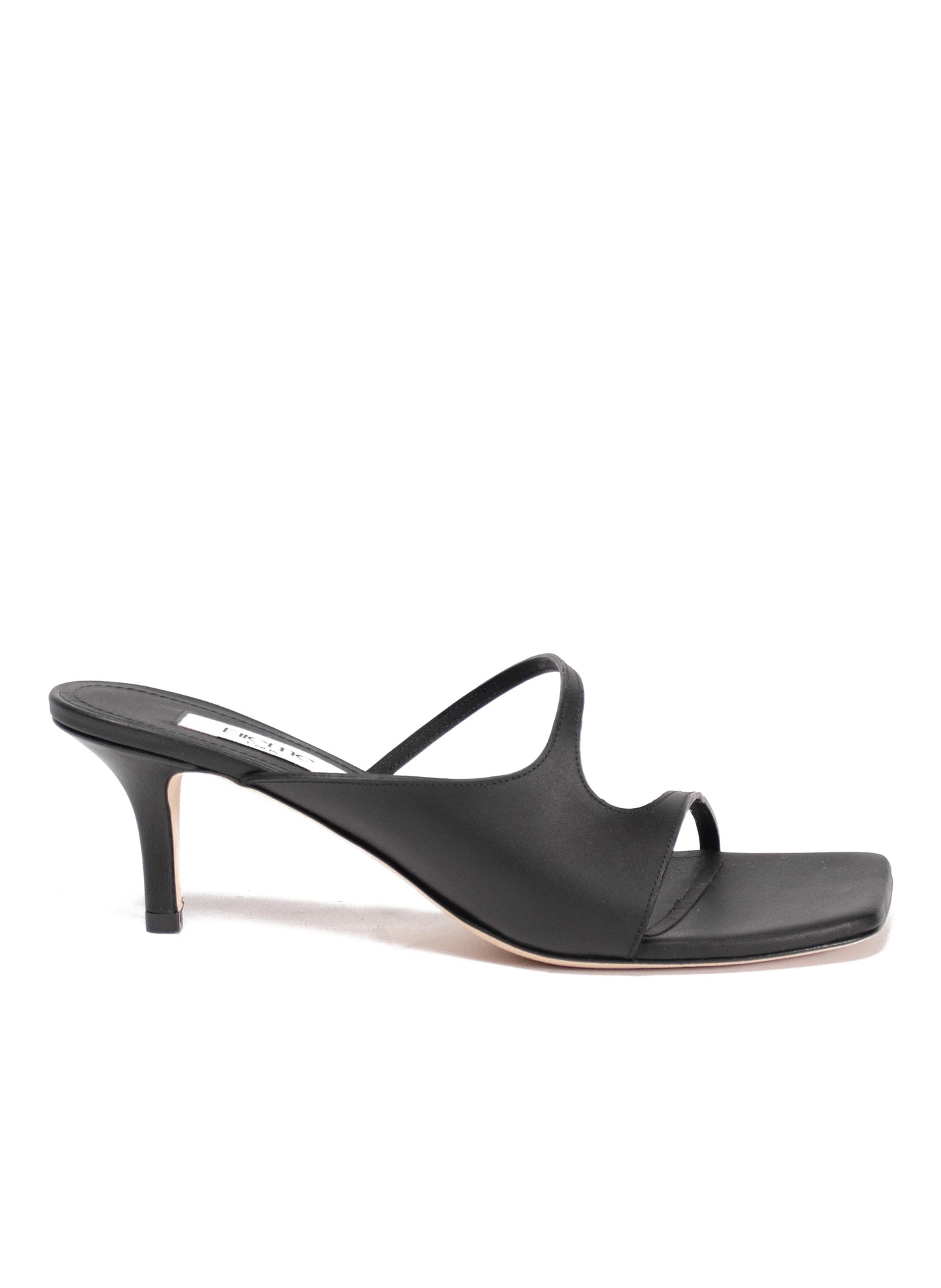 Gemini Heel Sandal Leather Black