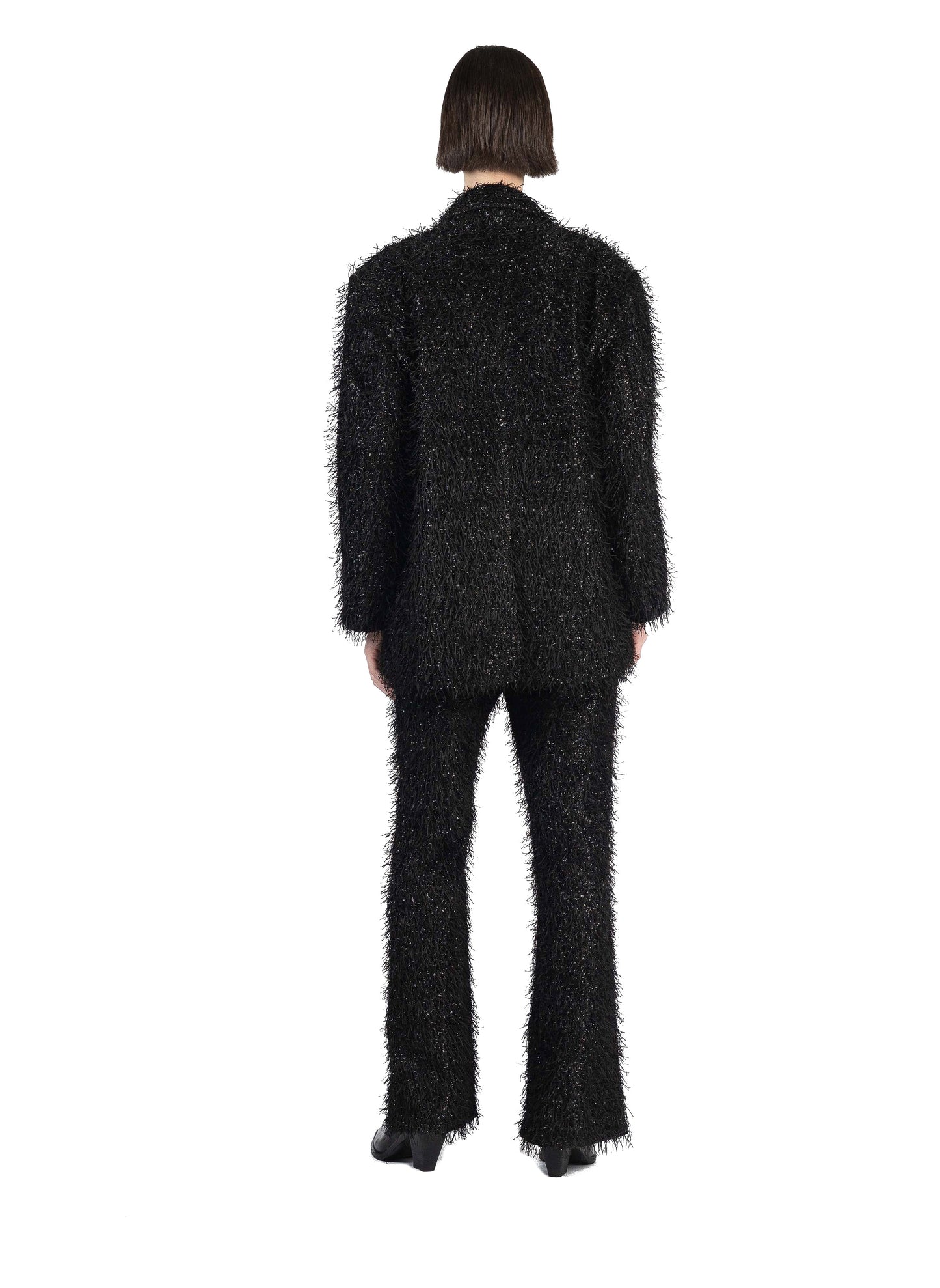 Fluffy Tailored Jacket Black