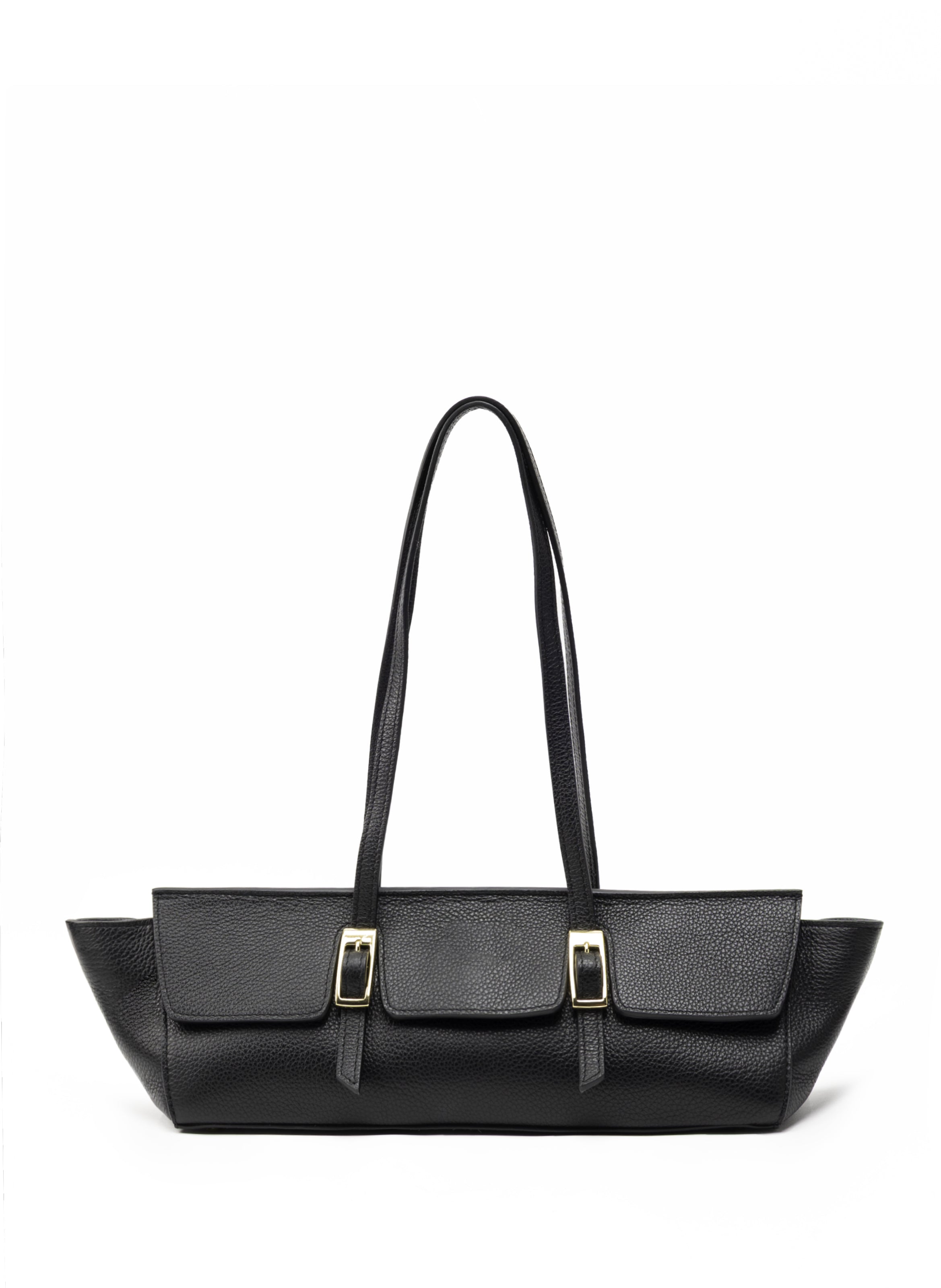 トートバッグ Elleme Mini Eva Handbag - Black - Leather DimpleToteLeatherBlack_WhiteSt