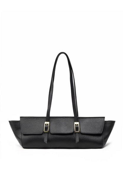 Le Bateau Pebbled Leather Black