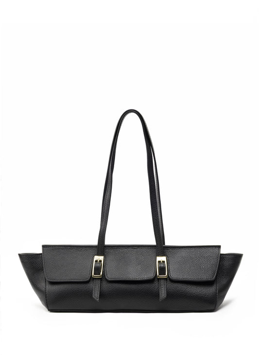 Le Bateau Pebbled Leather Black