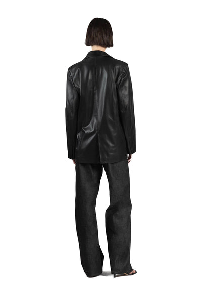 Leather Suit Jacket/Black