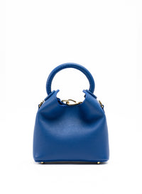 Madeleine Pebbled Leather Azure Blue