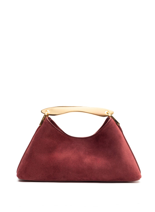 Mini Boomerang Suede Burgundy