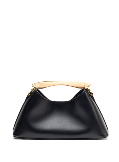 Mini Boomerang Leather Black - Gold