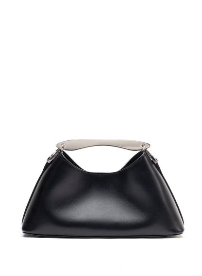 Mini Boomerang Leather Black - Silver