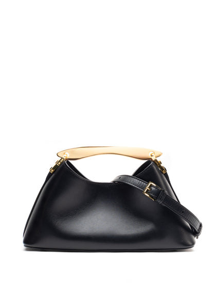 Mini Boomerang Leather Black - Gold