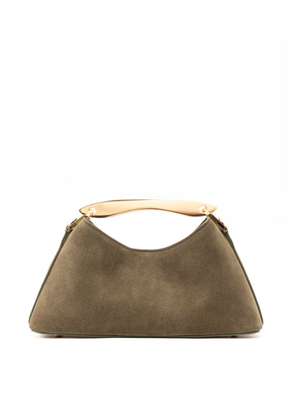 Mini Boomerang Suede Truffle