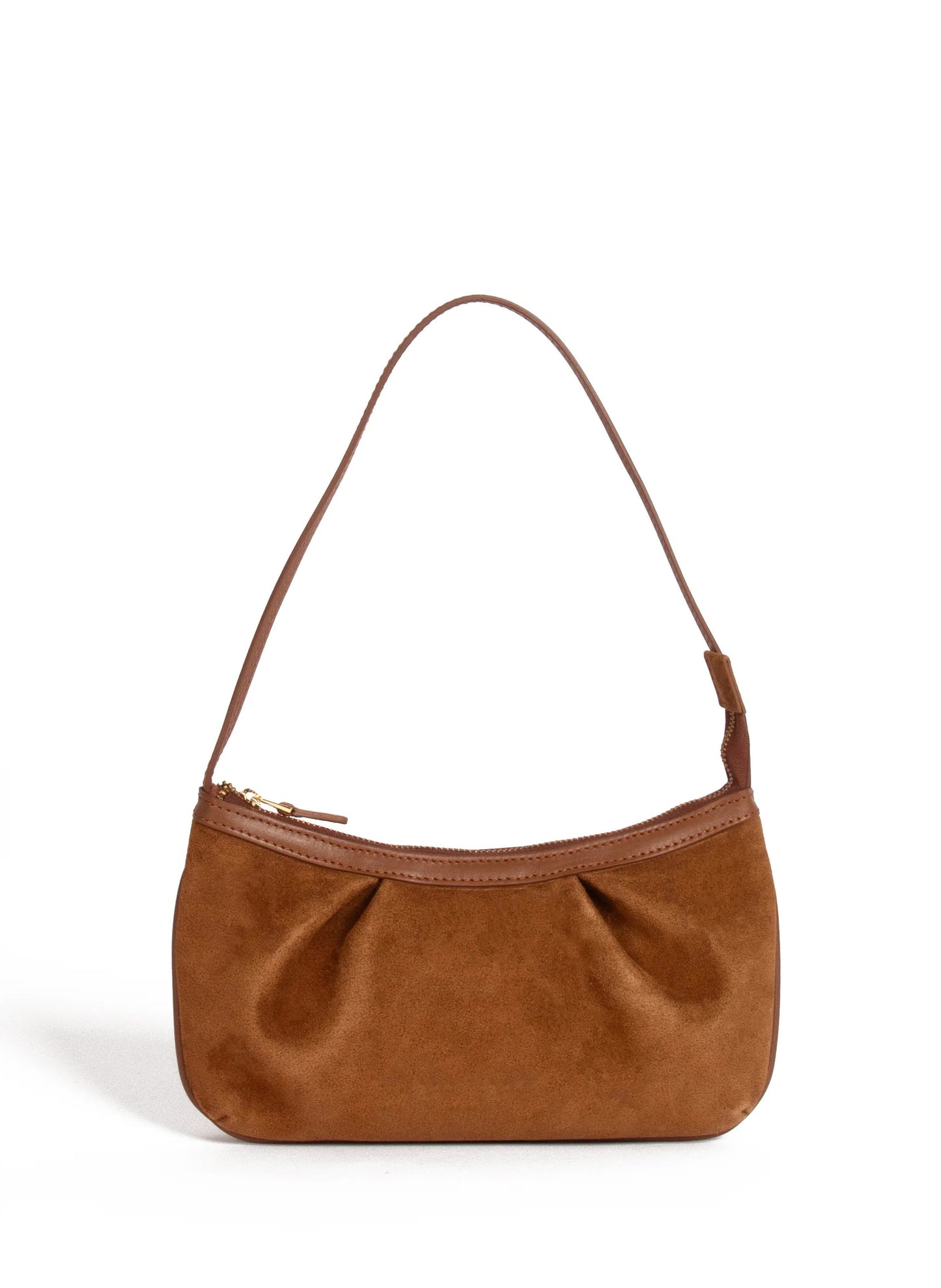 Dimple Pochette Suede Cognac