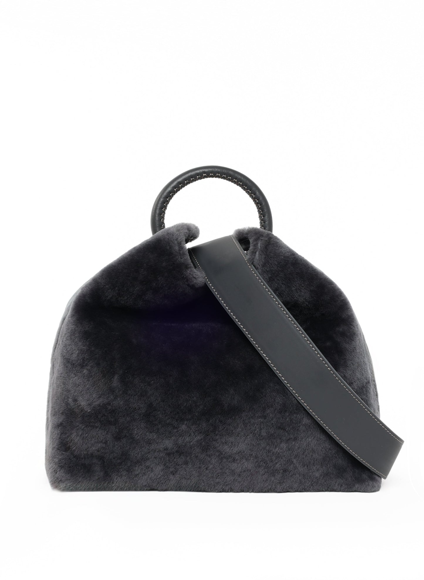 Raisin Shearling Montone Ardesia