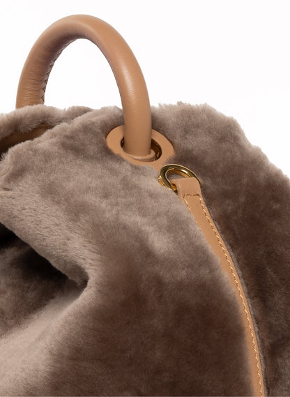 Raisin Shearling Montone Taupe