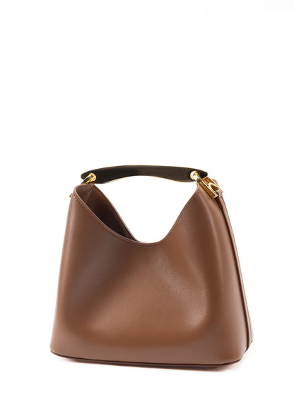 Small Boomerang Leather Cognac